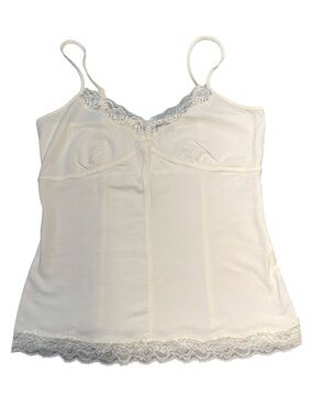 Mexx Off-White Lace-Trim Camisole Tank Size XS